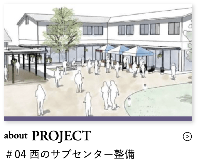 about PROJECT ＃04 西のサブセンター整備